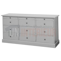 Meuble de mercerie en pin massif ou commode basse - Leigh