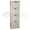 Grand meuble de mercerie en pin massif, 9 tiroirs, 3 tirettes - Leigh