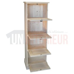Rangement de bureau en pin massif ou classeur - Burrington