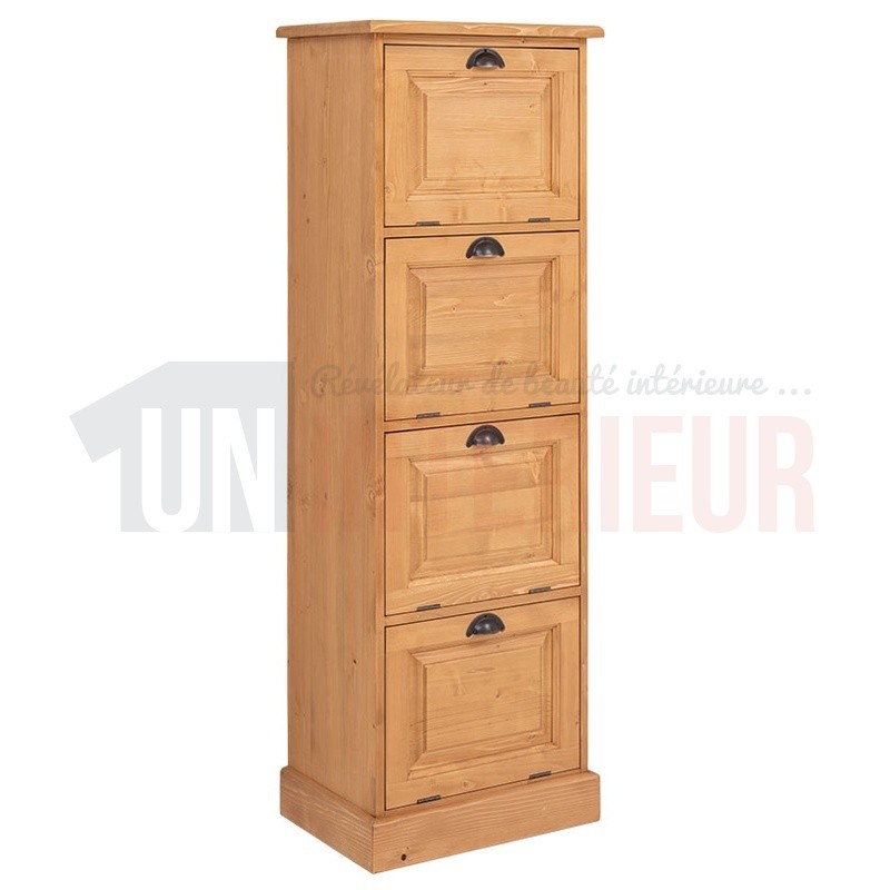 Rangement de bureau en pin massif ou classeur - Burrington
