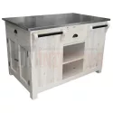 Tabouret de bar en pin massif sans dossier - Chester