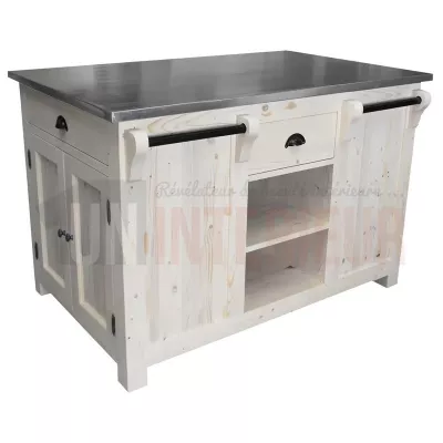 Tabouret de bar en pin massif sans dossier - Chester