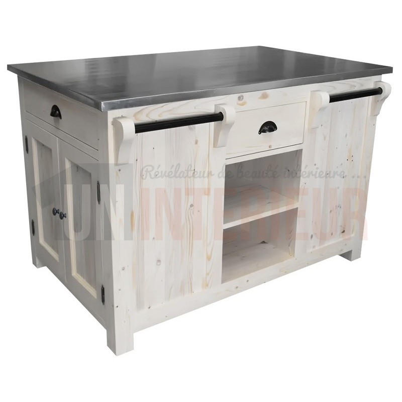 Tabouret de bar en pin massif sans dossier - Chester