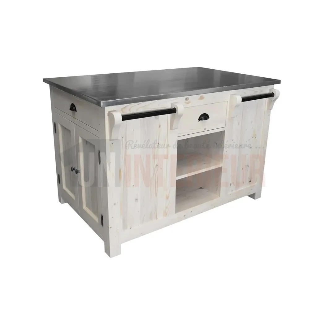 Tabouret de bar en pin massif sans dossier - Chester