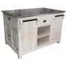 Tabouret de bar en pin massif sans dossier - Chester