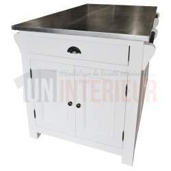 Ilot central de cuisine en pin massif - Nessy