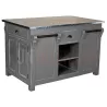 Ilot central de cuisine en pin massif - Nessy
