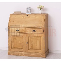 Secrétaire dos d'âne, scriban en pin massif - Donkey