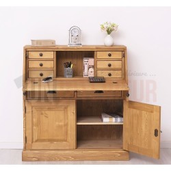 Secrétaire dos d'âne, scriban en pin massif - Donkey