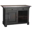 Comptoir de cuisine ou de caisse en pin massif 140cm (107cm de haut) - Chester