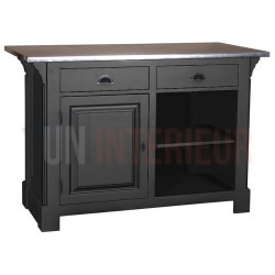 Comptoir de cuisine ou de caisse en pin massif 140cm (107cm de haut) - Chester