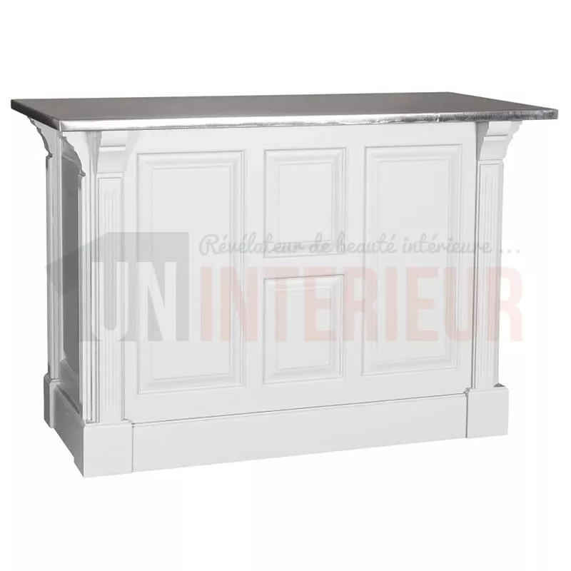 Comptoir de cuisine ou de caisse en pin massif 140cm (107cm de haut) - Chester