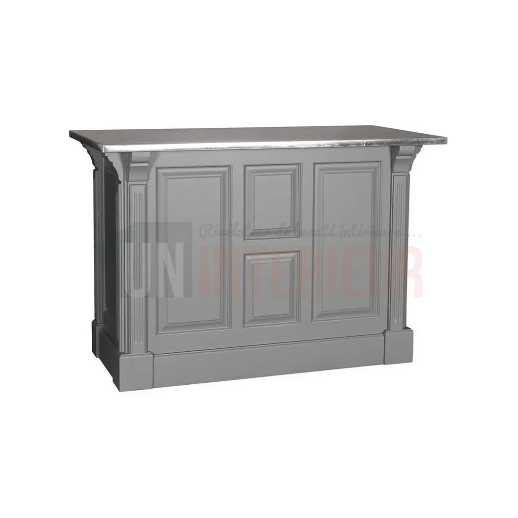 Comptoir de cuisine ou de caisse en pin massif 140cm (107cm de haut) - Chester