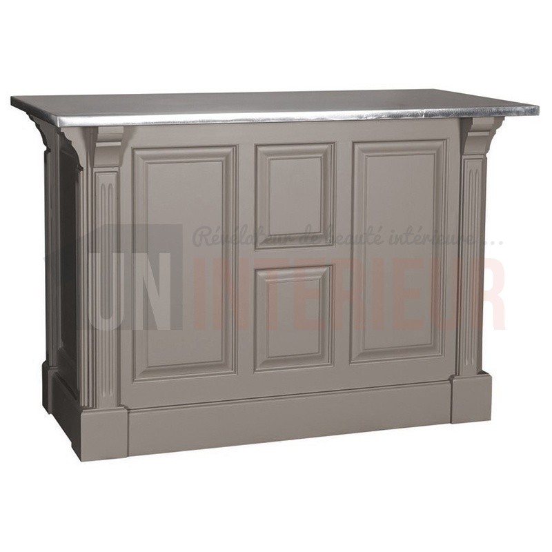 Comptoir de cuisine ou de caisse en pin massif 140cm (107cm de haut) - Chester