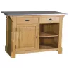 Comptoir de cuisine en pin massif 140cm (95cm de haut) - Chester