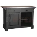 Comptoir de cuisine en pin massif 140cm (95cm de haut) - Chester