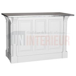 Comptoir de cuisine en pin massif 140cm (95cm de haut) - Chester