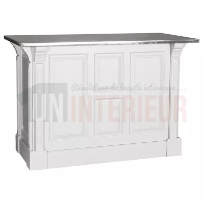 Comptoir de cuisine en pin massif 140cm (95cm de haut) - Chester