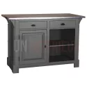 Comptoir de cuisine en pin massif 140cm (95cm de haut) - Chester