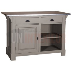 Comptoir de cuisine en pin massif 140cm (95cm de haut) - Chester