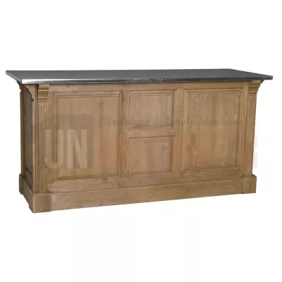 Comptoir de cuisine en pin massif 140cm (95cm de haut) - Chester