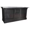 Comptoir en pin massif 190cm passe-plat (95cm de haut) - Chester