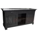 Comptoir en pin massif 190cm passe-plat (95cm de haut) - Chester