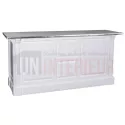 Comptoir en pin massif 190cm passe-plat (95cm de haut) - Chester
