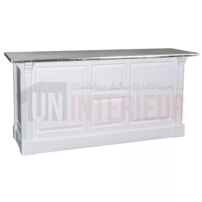 Comptoir en pin massif 190cm passe-plat (95cm de haut) - Chester
