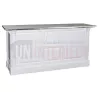 Comptoir en pin massif 190cm passe-plat (95cm de haut) - Chester