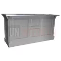Comptoir en pin massif 190cm passe-plat (95cm de haut) - Chester