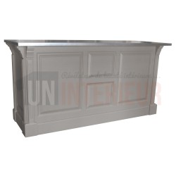 Comptoir en pin massif 190cm passe-plat (95cm de haut) - Chester