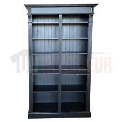 Table basse collectionneur en pin massif rectangulaire - Glossy