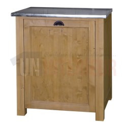 Meuble lave-vaisselle en pin massif encastrable - Straight