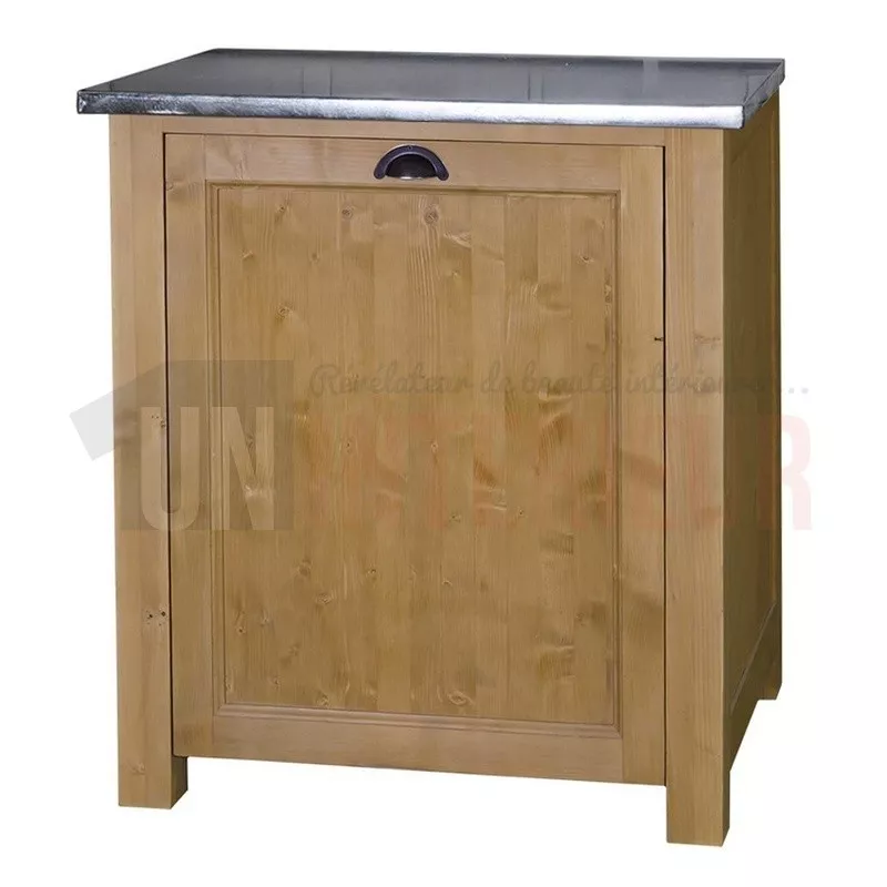 Meuble lave-vaisselle en pin massif encastrable - Straight