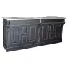 Comptoir de bar froid CHR en pin massif 240cm avec espace frigo - Chester