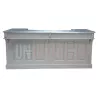 Comptoir de bar froid CHR en pin massif 240cm avec espace frigo - Chester