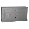 Comptoir de bar froid CHR en pin massif 240cm avec espace frigo - Chester