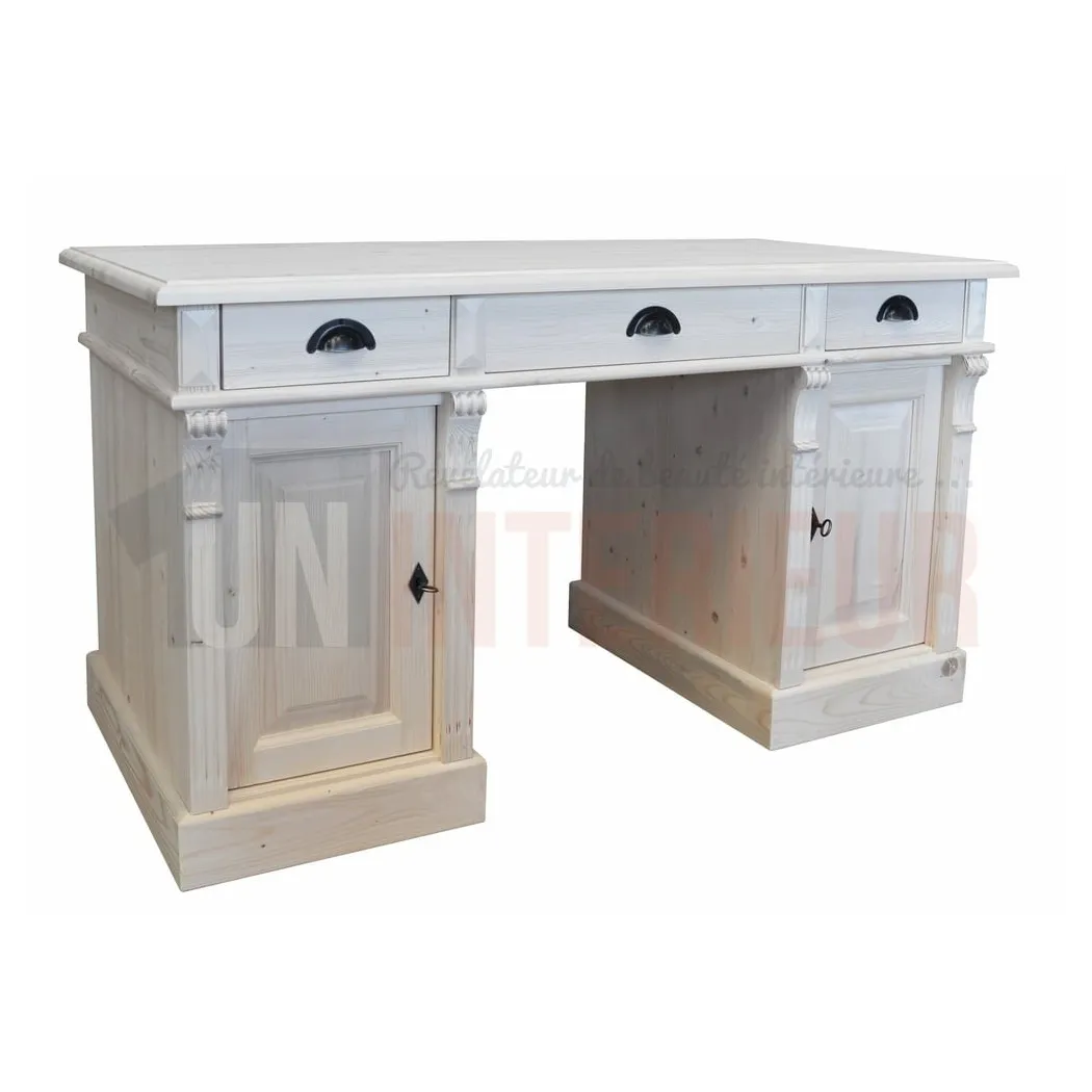 Tabouret de bar en pin massif avec dossier - Chester