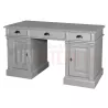 Bureau 140cm en pin massif équipé de 3 tiroirs et 2 portes - President