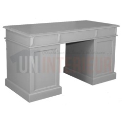 Bureau 140cm en pin massif équipé de 3 tiroirs et 2 portes - President