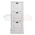Petit rangement de bureau en pin massif ou meuble classeur - Burrington