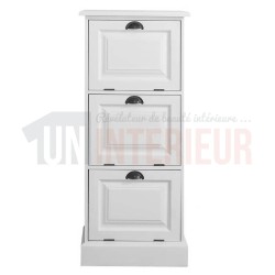 Petit rangement de bureau en pin massif ou meuble classeur - Burrington