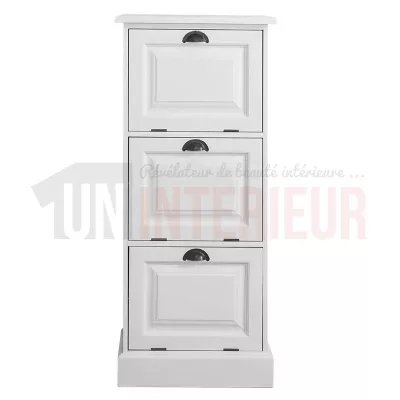 Petit rangement de bureau en pin massif ou meuble classeur - Burrington
