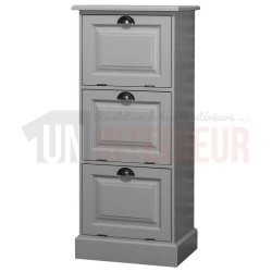 Petit rangement de bureau en pin massif ou meuble classeur - Burrington