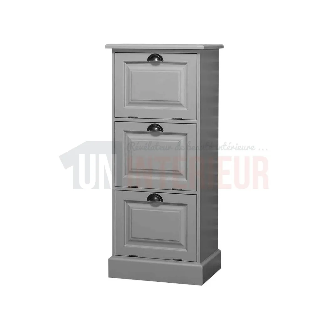 Petit rangement de bureau en pin massif ou meuble classeur - Burrington