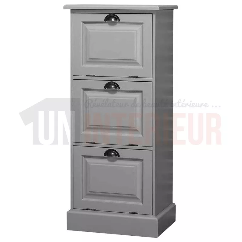 Petit rangement de bureau en pin massif ou meuble classeur - Burrington