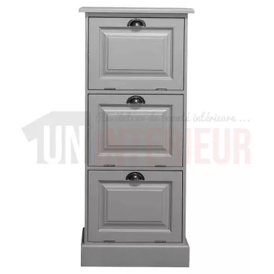 Petit rangement de bureau en pin massif ou meuble classeur - Burrington