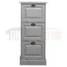Petit rangement de bureau en pin massif ou meuble classeur - Burrington