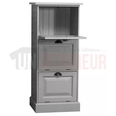 Petit rangement de bureau en pin massif ou meuble classeur - Burrington